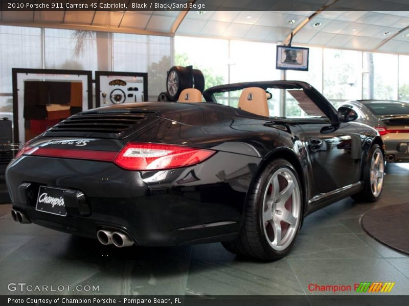 Black / Black/Sand Beige 2010 Porsche 911 Carrera 4S Cabriolet