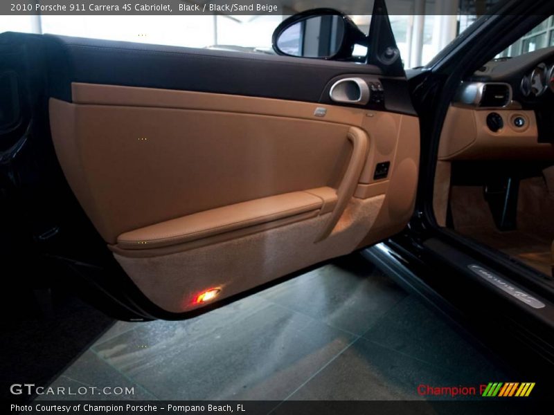 Black / Black/Sand Beige 2010 Porsche 911 Carrera 4S Cabriolet