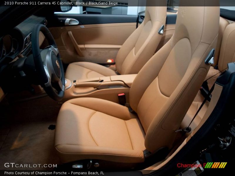 Black / Black/Sand Beige 2010 Porsche 911 Carrera 4S Cabriolet
