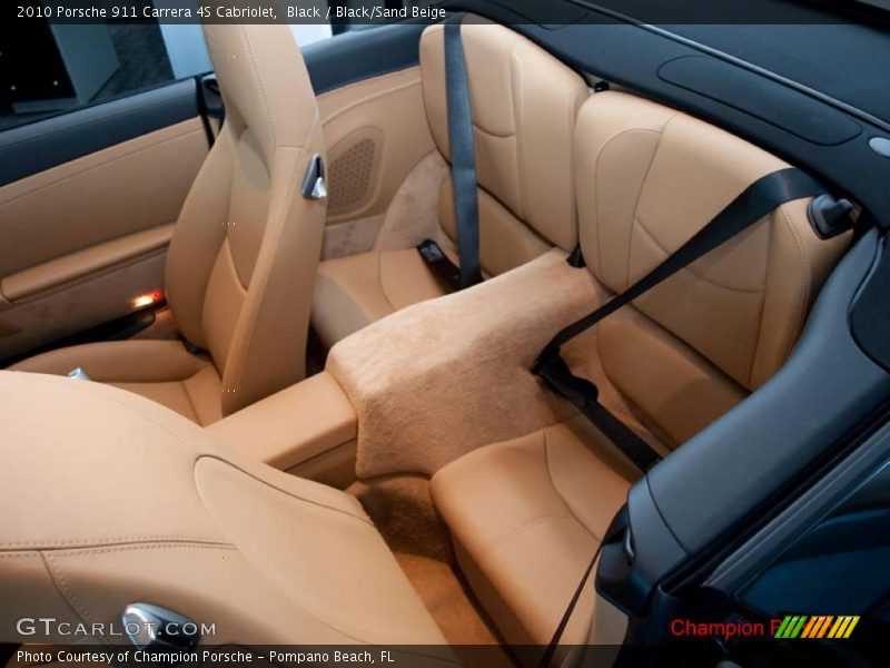 Black / Black/Sand Beige 2010 Porsche 911 Carrera 4S Cabriolet