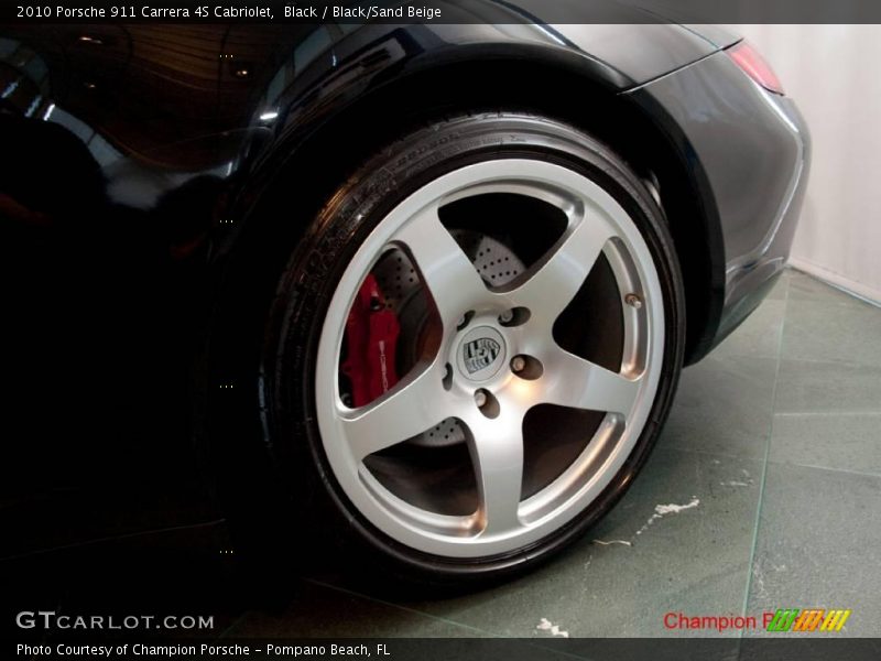 Black / Black/Sand Beige 2010 Porsche 911 Carrera 4S Cabriolet