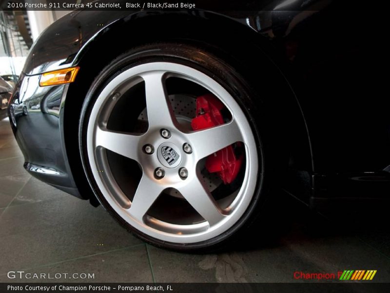 Black / Black/Sand Beige 2010 Porsche 911 Carrera 4S Cabriolet
