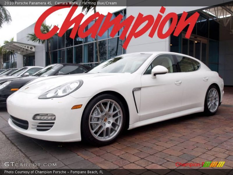 Carrara White / Yachting Blue/Cream 2010 Porsche Panamera 4S