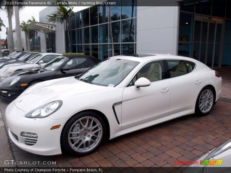 Carrara White / Yachting Blue/Cream 2010 Porsche Panamera 4S