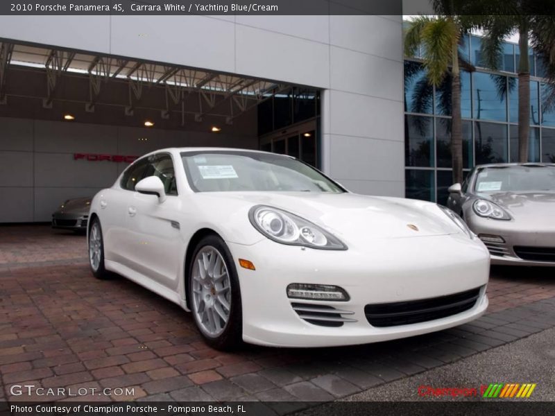 Carrara White / Yachting Blue/Cream 2010 Porsche Panamera 4S