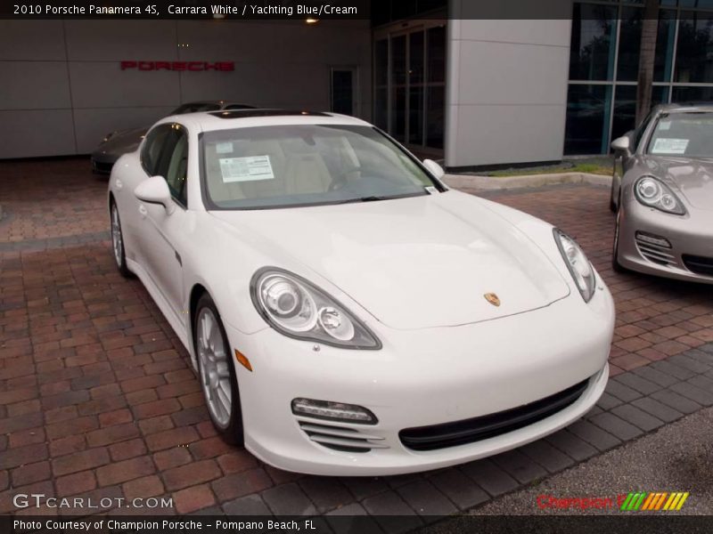 Carrara White / Yachting Blue/Cream 2010 Porsche Panamera 4S