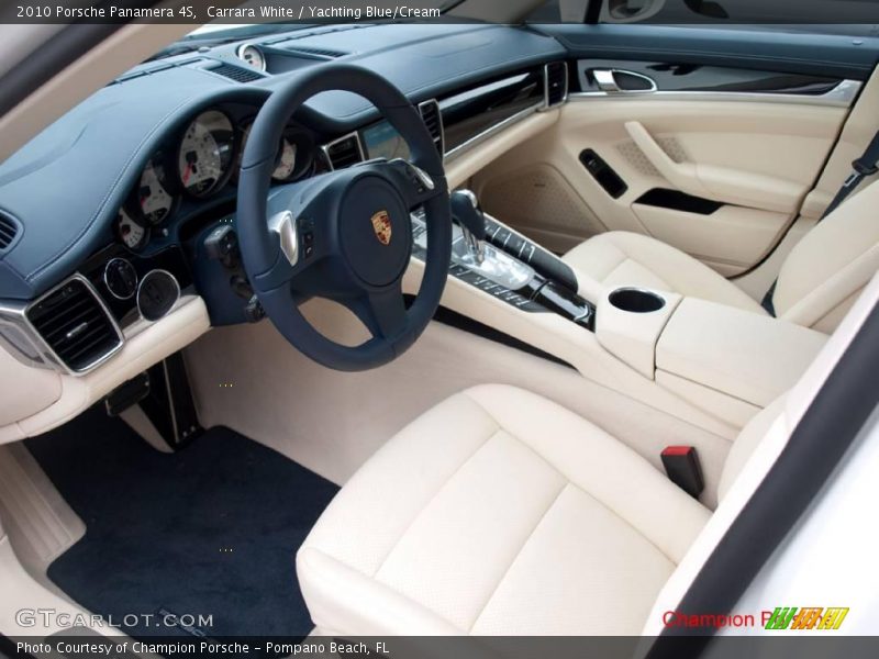 Carrara White / Yachting Blue/Cream 2010 Porsche Panamera 4S