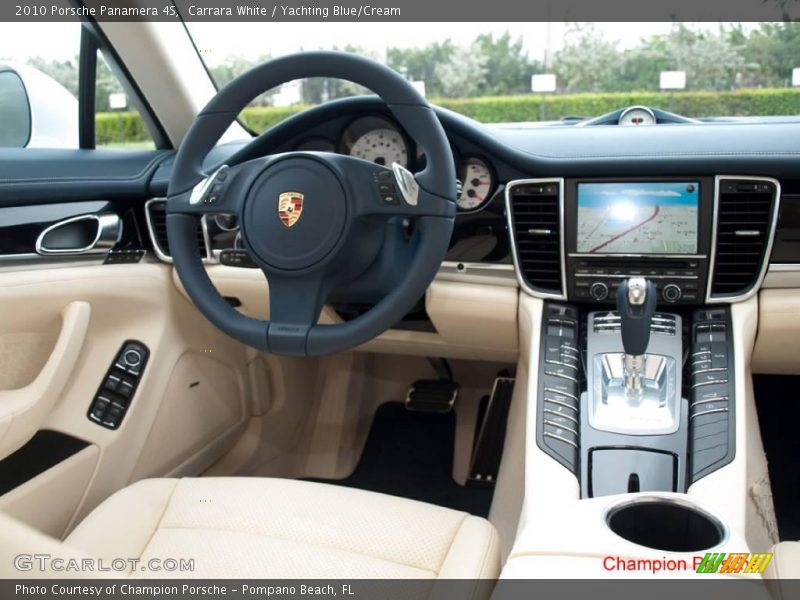 Carrara White / Yachting Blue/Cream 2010 Porsche Panamera 4S