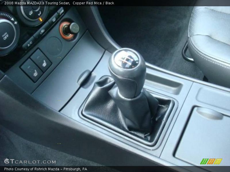 Copper Red Mica / Black 2008 Mazda MAZDA3 s Touring Sedan