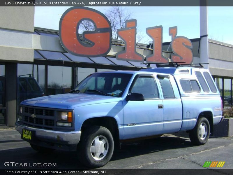 Light Stellar Blue Metallic / Gray 1996 Chevrolet C/K K1500 Extended Cab 4x4