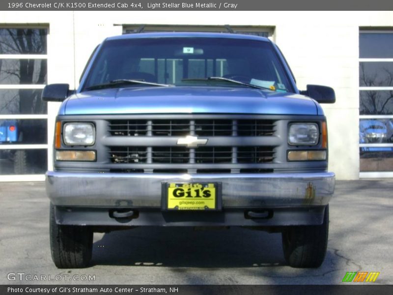 Light Stellar Blue Metallic / Gray 1996 Chevrolet C/K K1500 Extended Cab 4x4