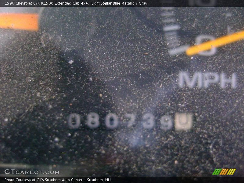 Light Stellar Blue Metallic / Gray 1996 Chevrolet C/K K1500 Extended Cab 4x4