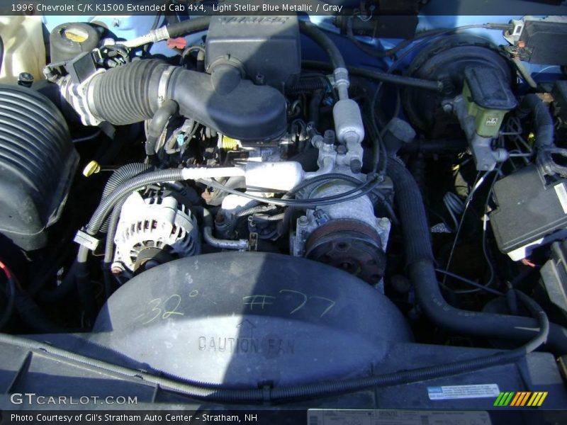 Light Stellar Blue Metallic / Gray 1996 Chevrolet C/K K1500 Extended Cab 4x4