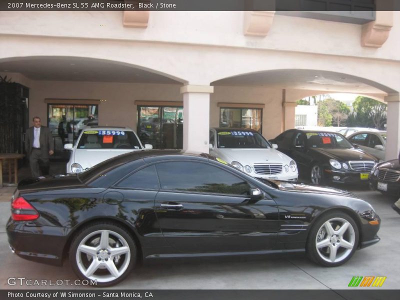 Black / Stone 2007 Mercedes-Benz SL 55 AMG Roadster