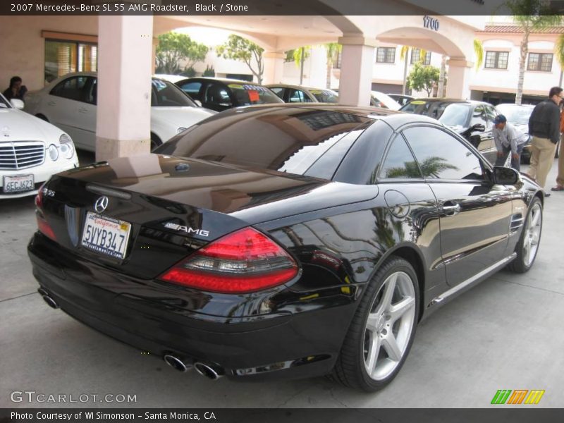 Black / Stone 2007 Mercedes-Benz SL 55 AMG Roadster