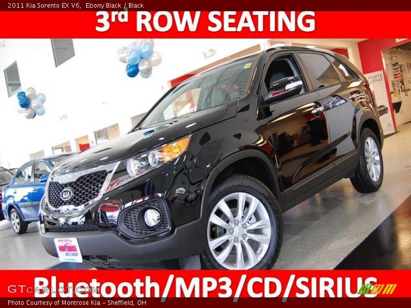 Ebony Black / Black 2011 Kia Sorento EX V6