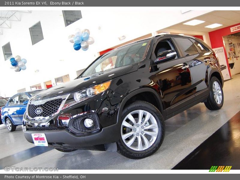 Ebony Black / Black 2011 Kia Sorento EX V6