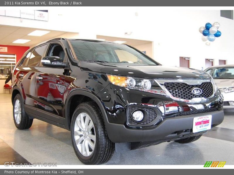 Ebony Black / Black 2011 Kia Sorento EX V6