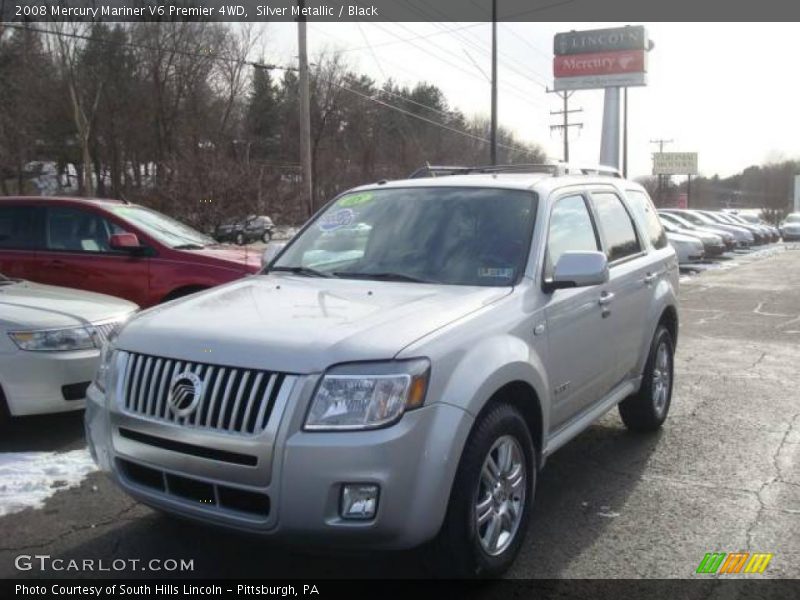 Silver Metallic / Black 2008 Mercury Mariner V6 Premier 4WD