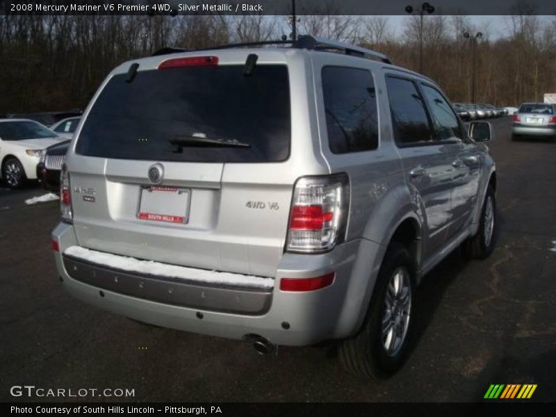 Silver Metallic / Black 2008 Mercury Mariner V6 Premier 4WD