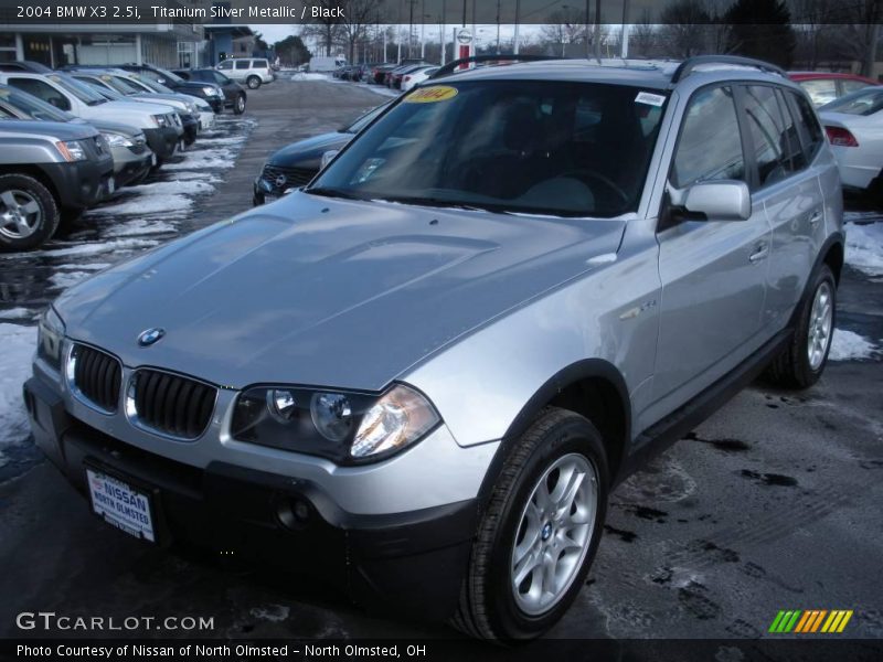 Titanium Silver Metallic / Black 2004 BMW X3 2.5i