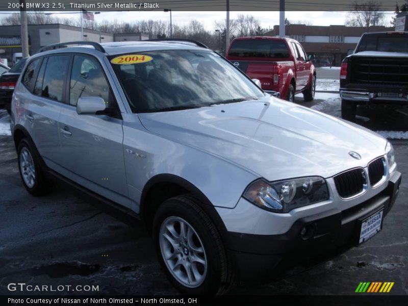 Titanium Silver Metallic / Black 2004 BMW X3 2.5i