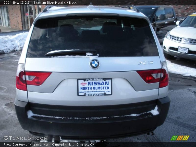 Titanium Silver Metallic / Black 2004 BMW X3 2.5i