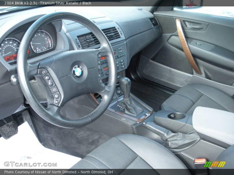 Titanium Silver Metallic / Black 2004 BMW X3 2.5i