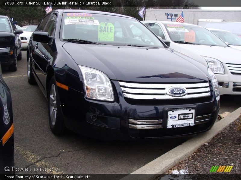 Dark Blue Ink Metallic / Charcoal Black 2009 Ford Fusion SE