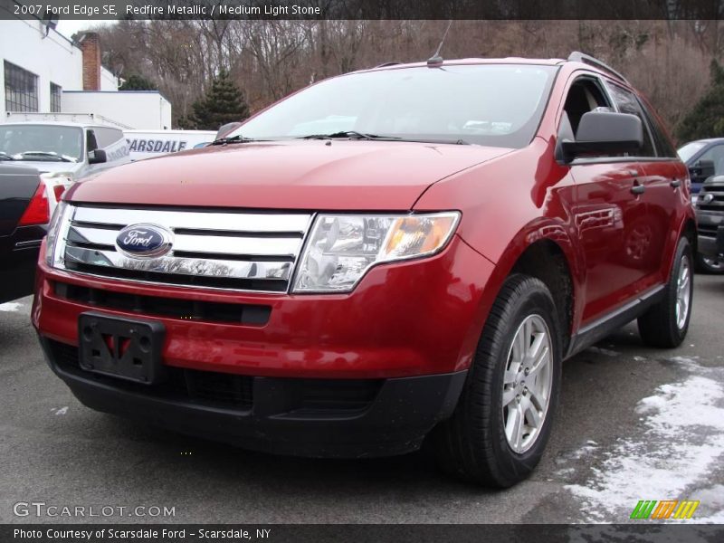 Redfire Metallic / Medium Light Stone 2007 Ford Edge SE