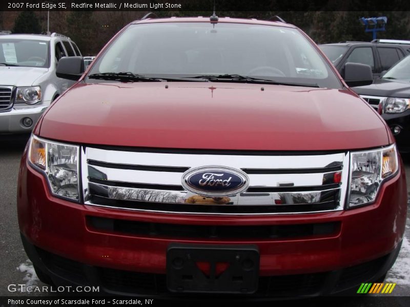 Redfire Metallic / Medium Light Stone 2007 Ford Edge SE