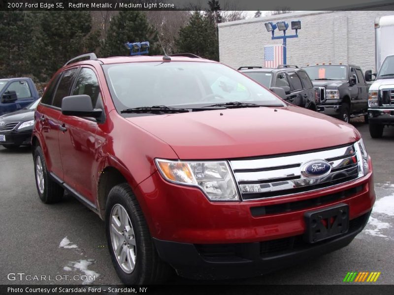 Redfire Metallic / Medium Light Stone 2007 Ford Edge SE