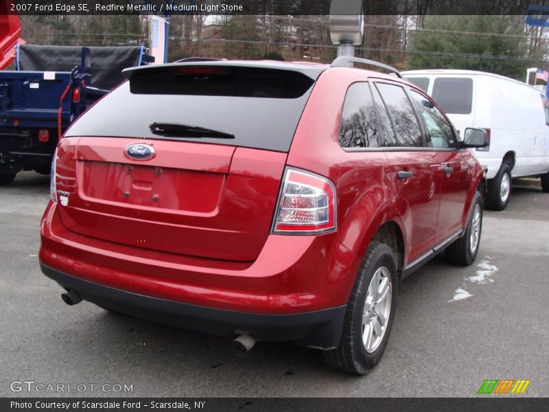 Redfire Metallic / Medium Light Stone 2007 Ford Edge SE