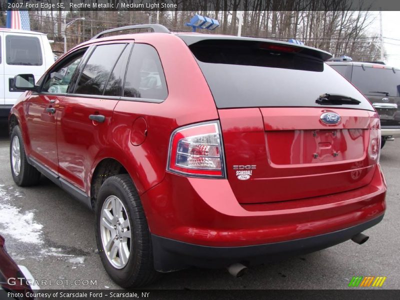 Redfire Metallic / Medium Light Stone 2007 Ford Edge SE