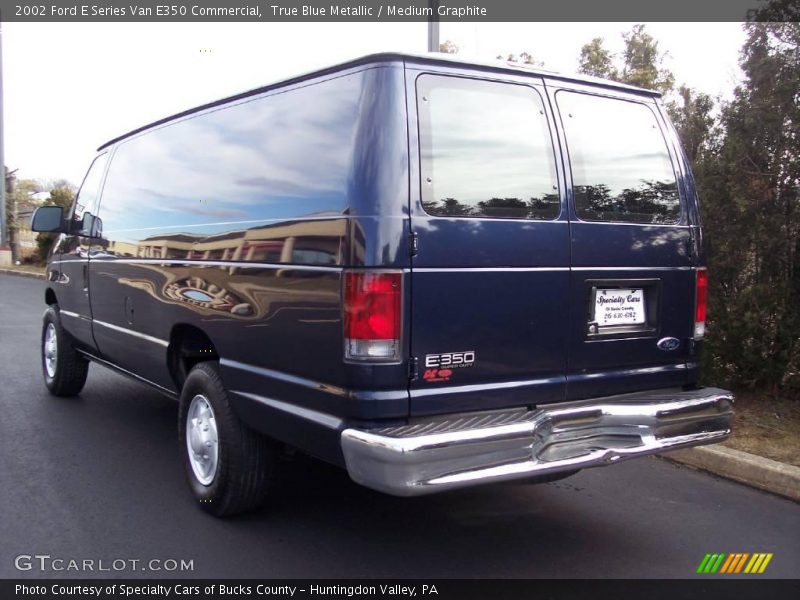 True Blue Metallic / Medium Graphite 2002 Ford E Series Van E350 Commercial