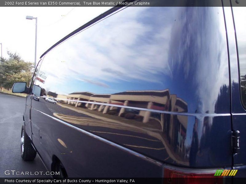 True Blue Metallic / Medium Graphite 2002 Ford E Series Van E350 Commercial
