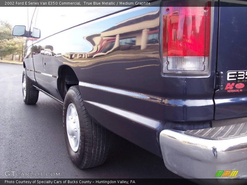 True Blue Metallic / Medium Graphite 2002 Ford E Series Van E350 Commercial