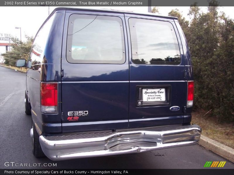 True Blue Metallic / Medium Graphite 2002 Ford E Series Van E350 Commercial