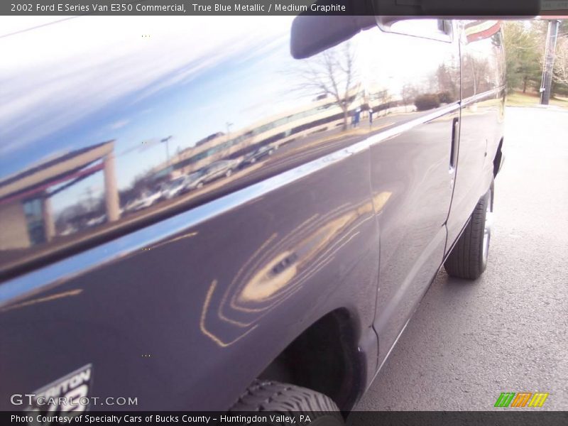 True Blue Metallic / Medium Graphite 2002 Ford E Series Van E350 Commercial