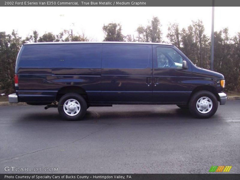 True Blue Metallic / Medium Graphite 2002 Ford E Series Van E350 Commercial