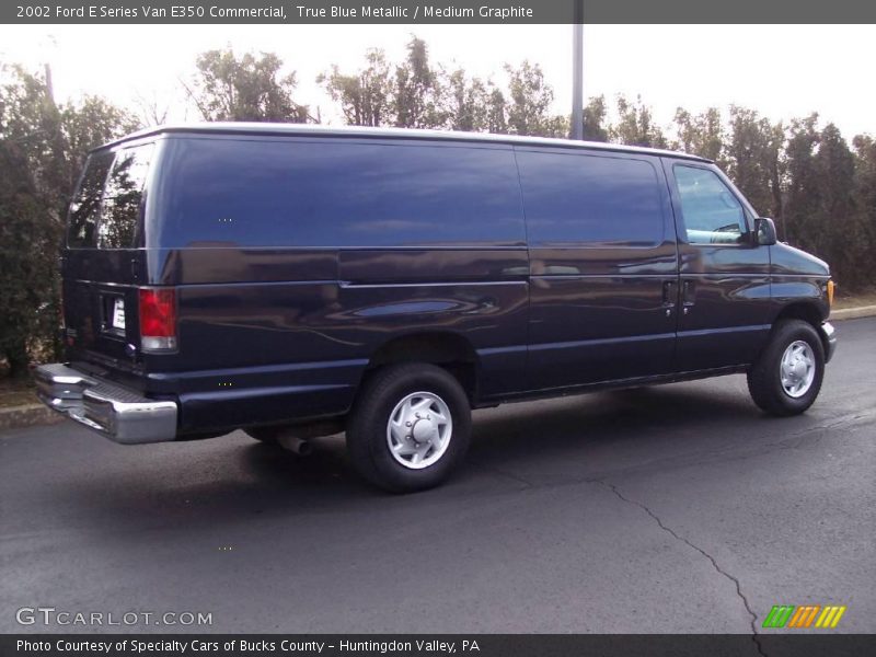 True Blue Metallic / Medium Graphite 2002 Ford E Series Van E350 Commercial