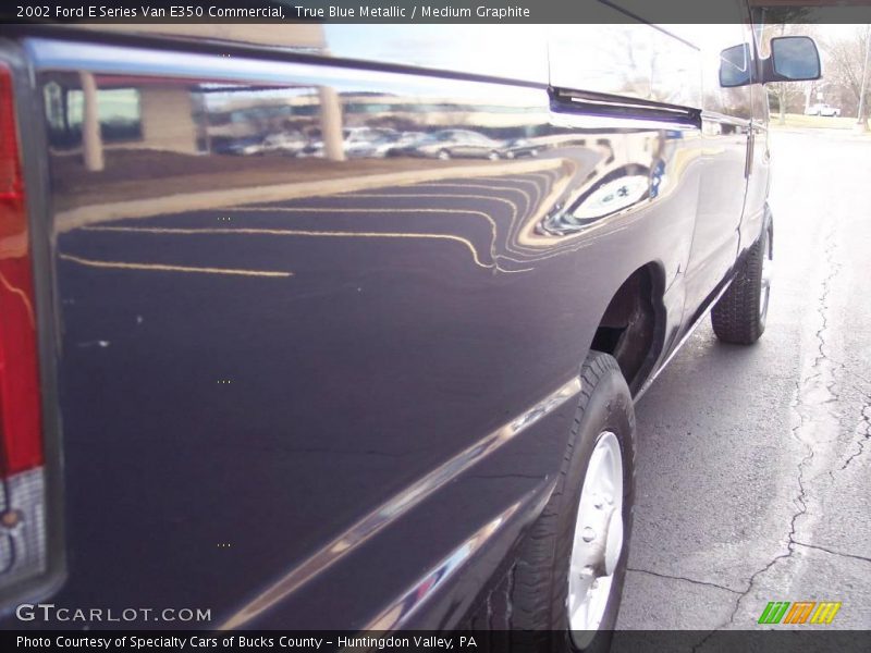 True Blue Metallic / Medium Graphite 2002 Ford E Series Van E350 Commercial