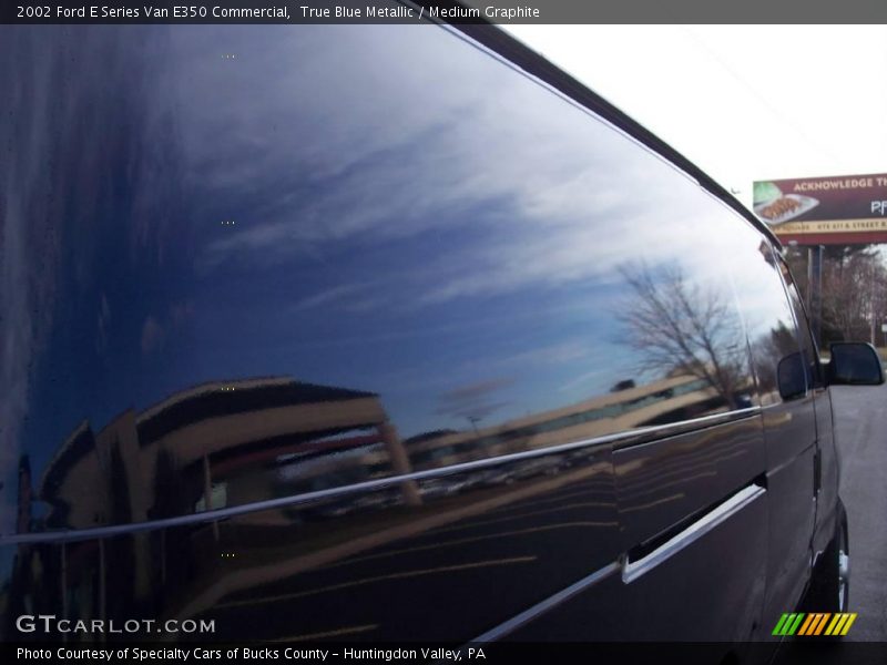 True Blue Metallic / Medium Graphite 2002 Ford E Series Van E350 Commercial