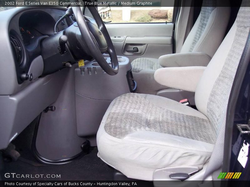 True Blue Metallic / Medium Graphite 2002 Ford E Series Van E350 Commercial