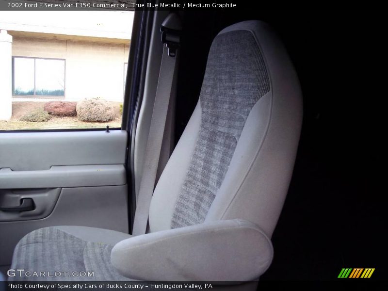 True Blue Metallic / Medium Graphite 2002 Ford E Series Van E350 Commercial