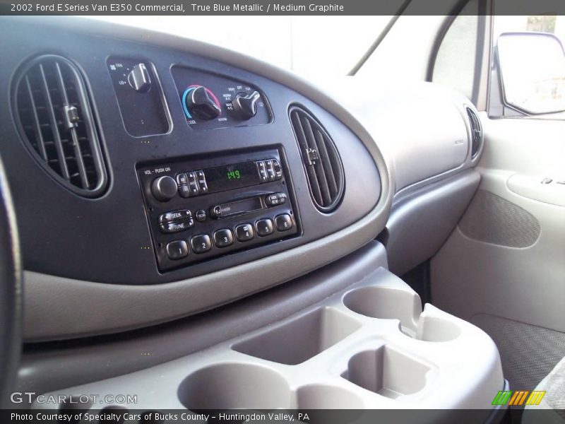 True Blue Metallic / Medium Graphite 2002 Ford E Series Van E350 Commercial