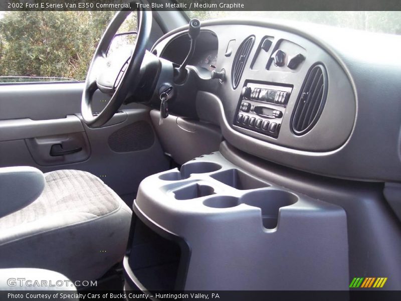True Blue Metallic / Medium Graphite 2002 Ford E Series Van E350 Commercial