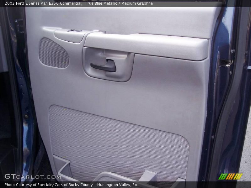 True Blue Metallic / Medium Graphite 2002 Ford E Series Van E350 Commercial