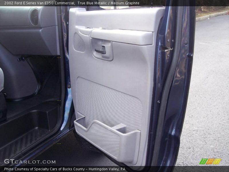 True Blue Metallic / Medium Graphite 2002 Ford E Series Van E350 Commercial
