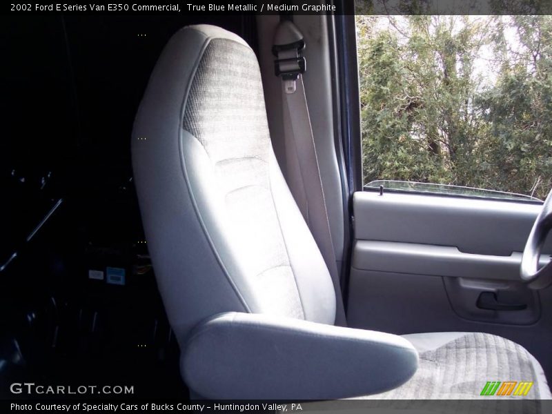 True Blue Metallic / Medium Graphite 2002 Ford E Series Van E350 Commercial